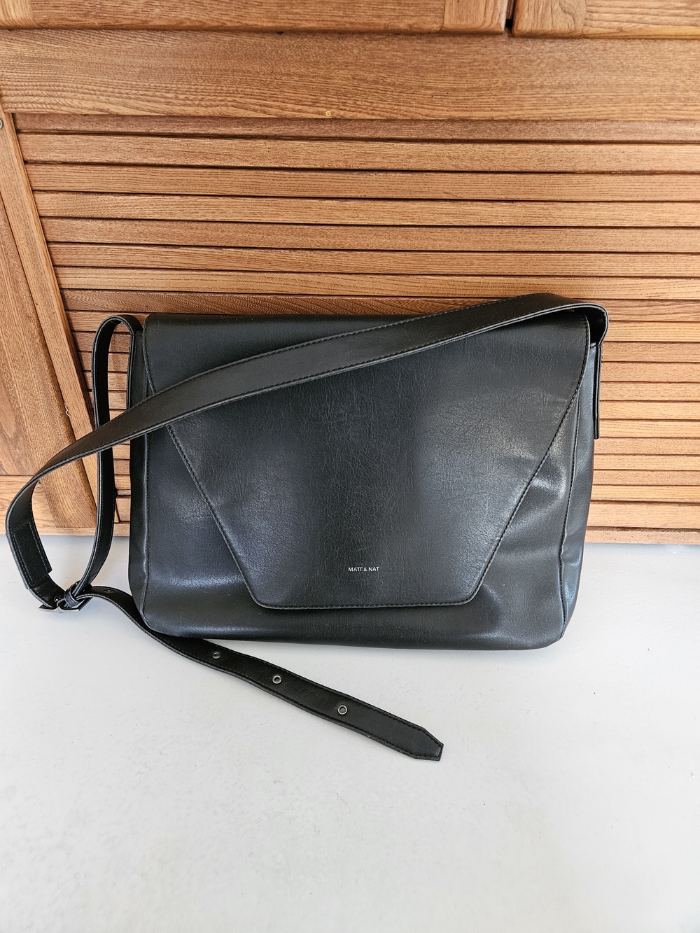 Matt & Nat Black Vegan Leather Crossbody Bag